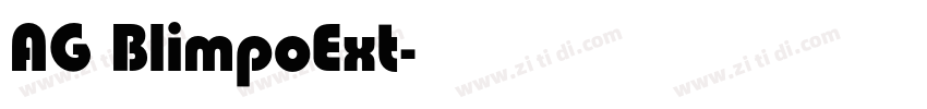 AG BlimpoExt字体转换